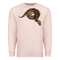 Pale Pink Royal Ball Python Illustrations Premium Sweatshirt - LillyAllenDesigns