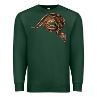 Sports Green Royal Ball Python Illustrations Premium Sweatshirt - LillyAllenDesigns