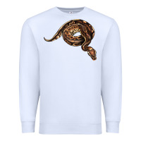 White Royal Ball Python Illustrations Premium Sweatshirt - LillyAllenDesigns