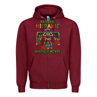Burgundy thunderbird hispanic heritage month Zipper Hoodie - BundleAndBundleShop