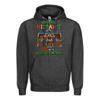 Charcoal Heather thunderbird hispanic heritage month Zipper Hoodie - BundleAndBundleShop