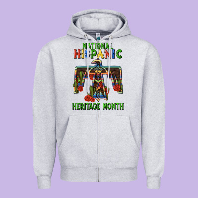 Thunderbird Hispanic Heritage Month Zipper Hoodie Designed By Bundleandbundleshop
