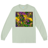 Matcha mardi gras fleur de lis Long Sleeve Tee - CowGirlArtShop