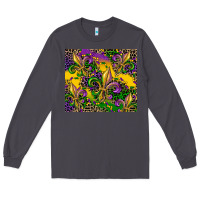 Smoke mardi gras fleur de lis Long Sleeve Tee - CowGirlArtShop