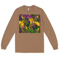 Mardi Gras Fleur De Lis Long Sleeve Tee | Teevron