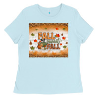 Baby Blue fall sweet fall tumbler Ladies Tee - BundleAndBundleShop