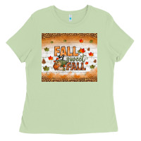 Matcha fall sweet fall tumbler Ladies Tee - BundleAndBundleShop