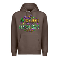 Coffee heads and bling it's' a mardi gras thing Premium Hoodie - FaDigitalArtStudio