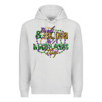 Dove Grey heads and bling it's' a mardi gras thing Premium Hoodie - FaDigitalArtStudio
