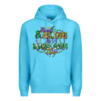 Ocean Blue heads and bling it's' a mardi gras thing Premium Hoodie - FaDigitalArtStudio