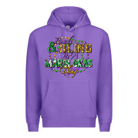 Purple heads and bling it's' a mardi gras thing Premium Hoodie - FaDigitalArtStudio