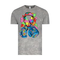 Cloud Rock autism awareness with boxing gloves Vintage Tee - NancyCooperArtShop