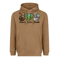 Toasted Coconut peace love koala Heavyweight Hoodie - LillyAllenDesigns
