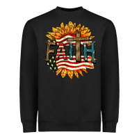 Black Faith USA Heavyweight Sweatshirt - FaDigitalArtStudio