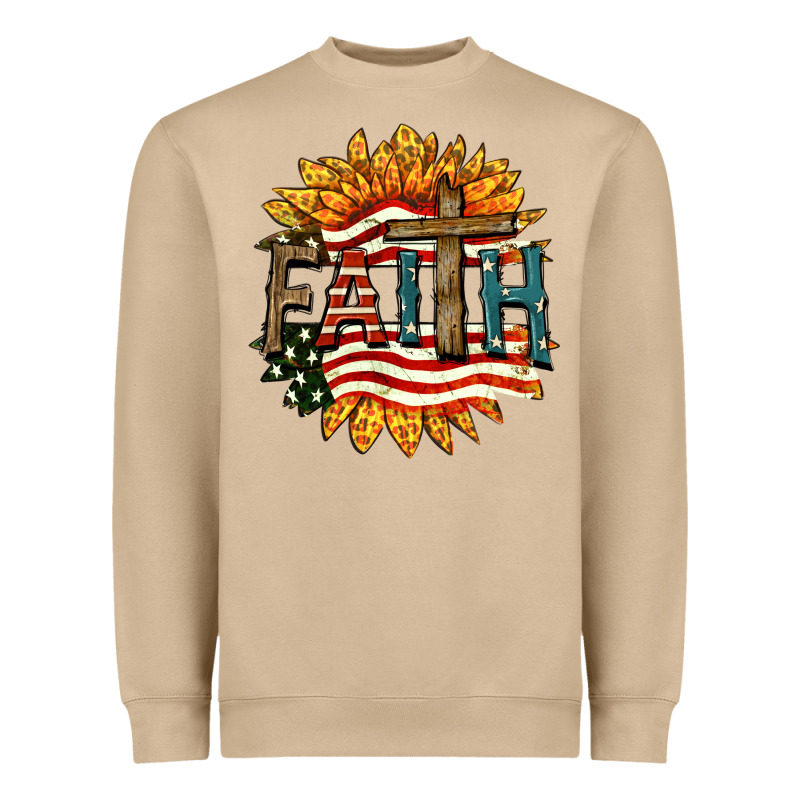 Faith Usa Heavyweight Sweatshirt by FaDigitalArtStudio | Teevron
