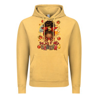 Vintage Mustard santa favorite banker afro messy bun Vintage Hoodie - texasbilliewilder