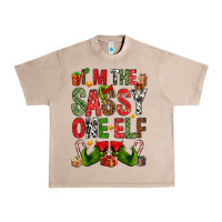 French Oak I'm the sassy on the elf Urban Heavy Tee - NancyCooperArtShop