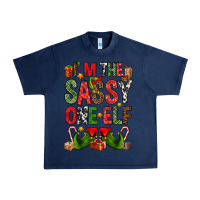 Navy I'm the sassy on the elf Urban Heavy Tee - NancyCooperArtShop