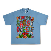 Pebble Blue I'm the sassy on the elf Urban Heavy Tee - NancyCooperArtShop