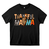 Black Thankful Mama Heavy Core Tee - MaliasSmallBusiness