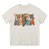 Cream Thankful Mama Heavy Core Tee - MaliasSmallBusiness
