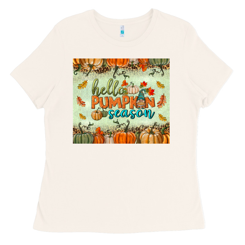 Hello Pumpkin Season Tumbler Ladies Tee by BundleAndBundleShop | Teevron