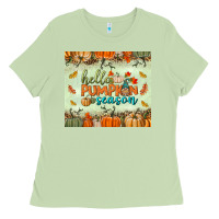Matcha hello pumpkin season tumbler Ladies Tee - BundleAndBundleShop