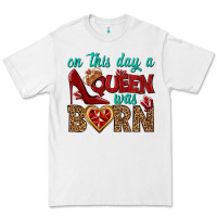 White on this day a queen was born Premium Tee - BundleAndBundleShop