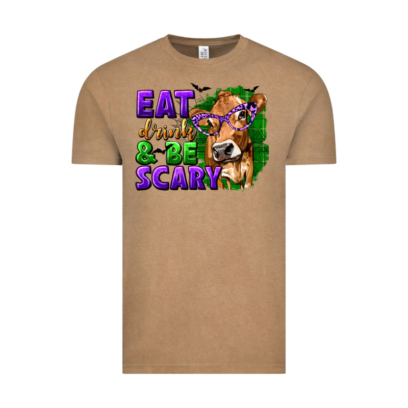 Eat Drink And Be Scary With Halloween Vintage Tee by texasbilliewilder | Teevron