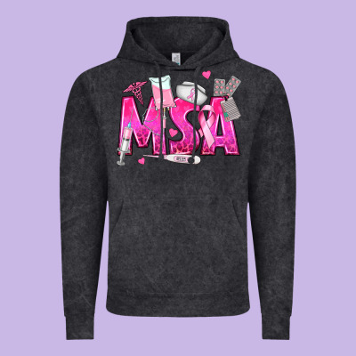 Breast Cancer Msa Medical Support Assistant Vintage Hoodie Designed By Texasbilliewilder