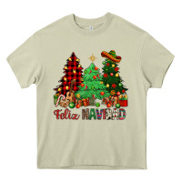 Mossy Feliz Navidad Heavy Core Tee - NancyCooperArtShop