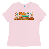Bubblegum Pink fall is my favorite color libbey glass Ladies Tee - BundleAndBundleShop