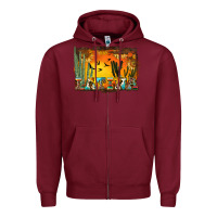 Burgundy western latina Zipper Hoodie - BundleAndBundleShop