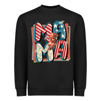 Black 4th of July mama with lightning bolt Heavyweight Sweatshirt - FaDigitalArtStudio