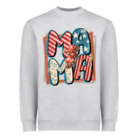4th Of July Mama With Lightning Bolt Heavyweight Sweatshirt | Teevron