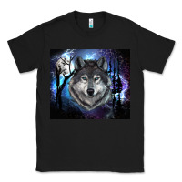 Black wolf and full moon Classic Tee - RanaPortraitStore
