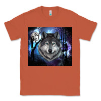 Copper wolf and full moon Classic Tee - RanaPortraitStore