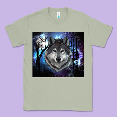 Wolf And Full Moon Classic Tee Designed By Ranaportraitstore