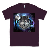 Plum wolf and full moon Classic Tee - RanaPortraitStore