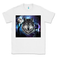 White wolf and full moon Classic Tee - RanaPortraitStore