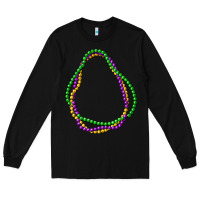 Black mardi gras beads Long Sleeve Tee - CowGirlArtShop