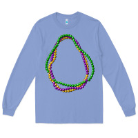Colony Blue mardi gras beads Long Sleeve Tee - CowGirlArtShop
