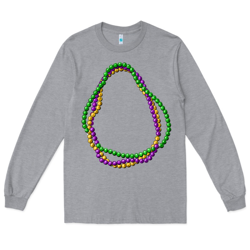 Mardi Gras Beads Long Sleeve Tee by CowGirlArtShop | Teevron