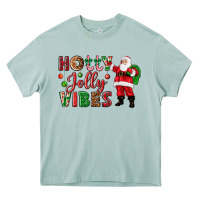 Holly Jolly Vibes Christmas With Santa Heavy Core Tee | Teevron