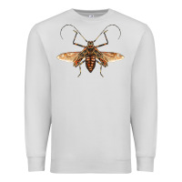 Dove Grey acrocinus beetle with wings Premium Sweatshirt - LillyAllenDesigns