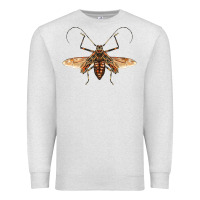 Oatmeal Heather acrocinus beetle with wings Premium Sweatshirt - LillyAllenDesigns