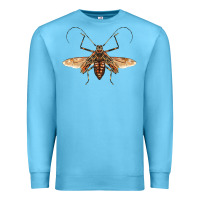 Ocean Blue acrocinus beetle with wings Premium Sweatshirt - LillyAllenDesigns