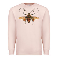 Pale Pink acrocinus beetle with wings Premium Sweatshirt - LillyAllenDesigns