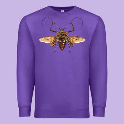 Acrocinus Beetle With Wings Premium Sweatshirt Designed By Lillyallendesigns