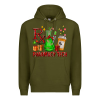 Army Green pharmacy tech christmas Premium Hoodie - FaDigitalArtStudio